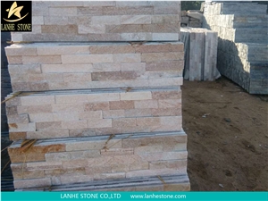 Yellow Beige Cultured Stone,Wall Cladding,Cheap Chinese Wall Stone Panel
