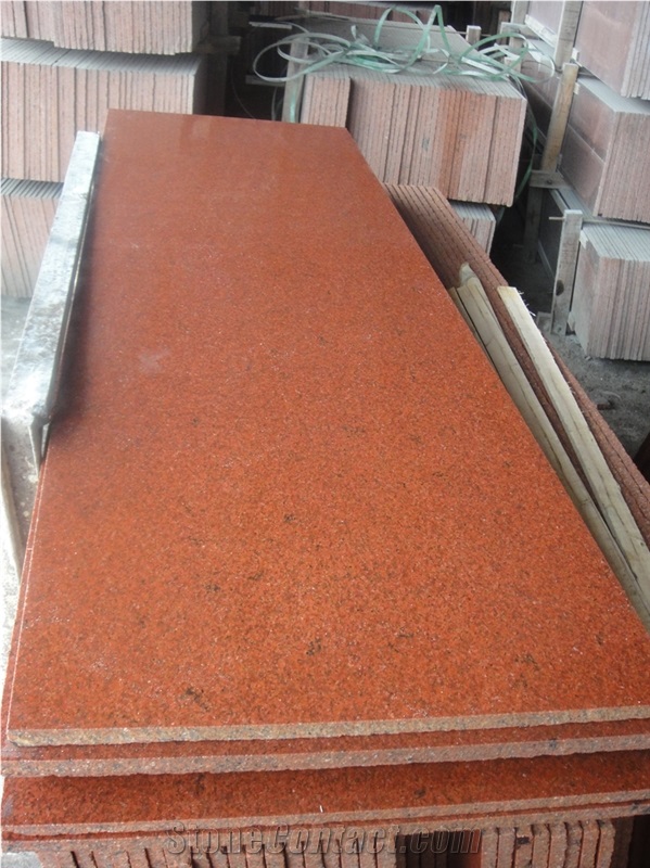 Fargo Dyed Red Granite Tiles and Slabs, G655 Dyed Red Granite Polished Wall/Floor Covering Tiles and Slabs