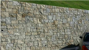 Fargo G682/Yellow Granite Walling Bricks, Chinese Yellow Granite Building Stones, Golden Granite Wall Facades, Wall Castled Stone