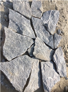 Fargo Grey Granite Irregular Flagstones, Grey Granite Random Shape Wall Cladding Pieces, China Grey Granite Flagstone for Walling/Road Paving