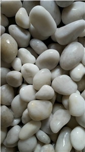 Fargo Top Quality White River Pebbles, China Top Grade Polished White Pebbles, White Gravels, Fargo White Aggregates