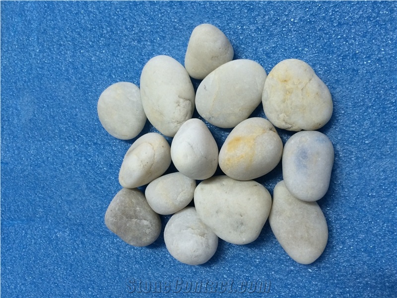 Fargo White River Pebbles, China Washed White Pebble Stone, White River Stone, White Gravels, White Aggregates
