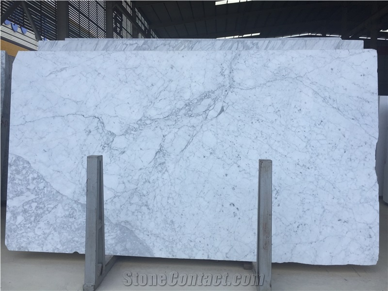 Carrara Grigio Curva White Marble Slabs & Tiles