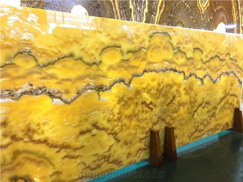 King Onyx Slabs & Tiles, Iran Yellow Onyx