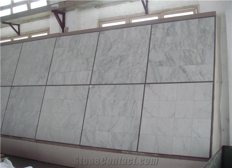 Danba White Marble Tiles, Polished White Marble Tiles, China White Marble