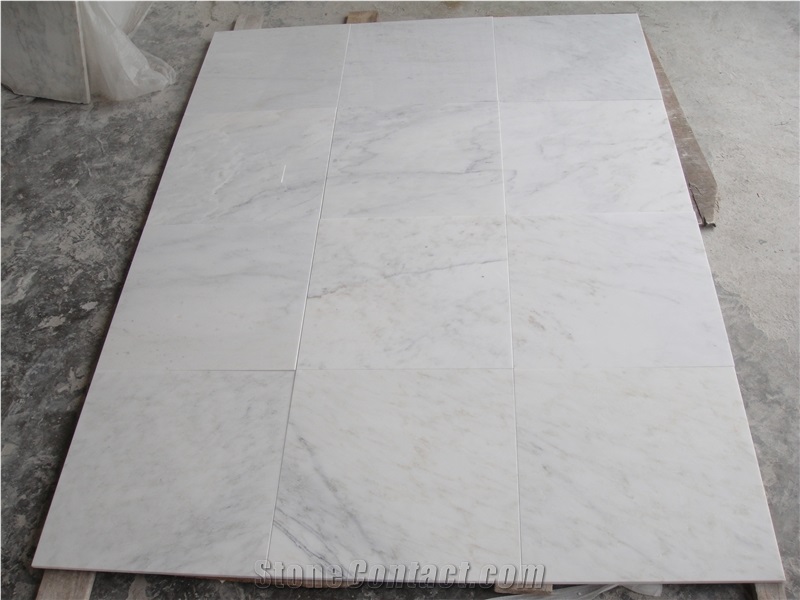 Danba White Marble Tiles, Polished White Marble Tiles, China White Marble