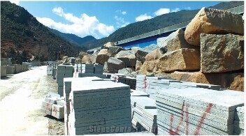 Granite Stone Edge/China/Gray Granite Limit Bianco Sardo White Roadside Stone, Blue Granite Tile & Slab