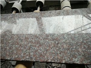 China Local Granite G687 ,Cherry Pink ,Polished Slabs with Size 240 X 80 X 2cm