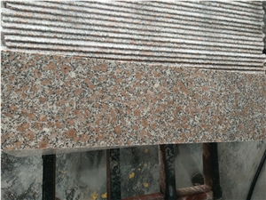 China Slap-Up Red Granite, Pearl Red Step & Riser, Excellent Building Material