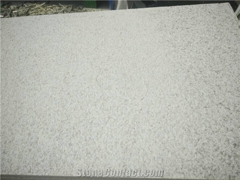Pearl White Granite, China White Galaxy,Bush Hammered Granite Tile for Wall Decoration