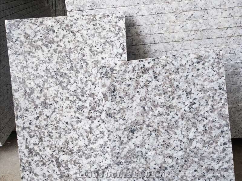 G439,Big White Flower Granite Tiles , Polished Floor Tiles Decorated Outside