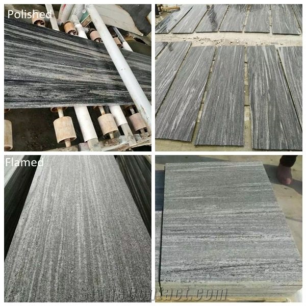 China G302 Granite Landscaping Veins Granite Tiles,Shanshui Veins Grey Granite Tiles & Slabs