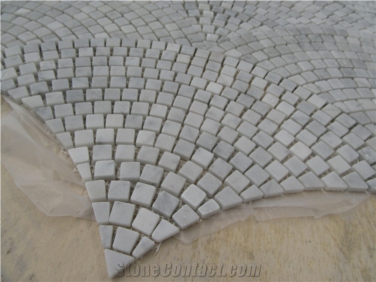 New Design White Marble Calacatta Mosaic in New Shape,Marble Mosaic Tiles