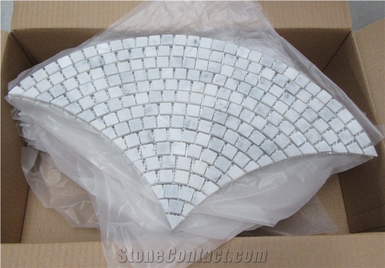 New Design White Marble Calacatta Mosaic in New Shape,Marble Mosaic Tiles