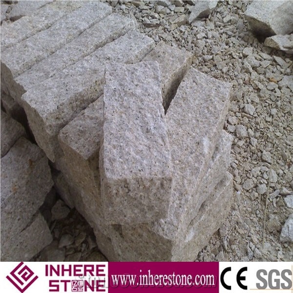 Cheap Patio Paver Stones for Sale,G682 Yellow Rust Granite Paving Stone,Padang Giallo Cube Stone,Sunset Gold Granite Floor Covering