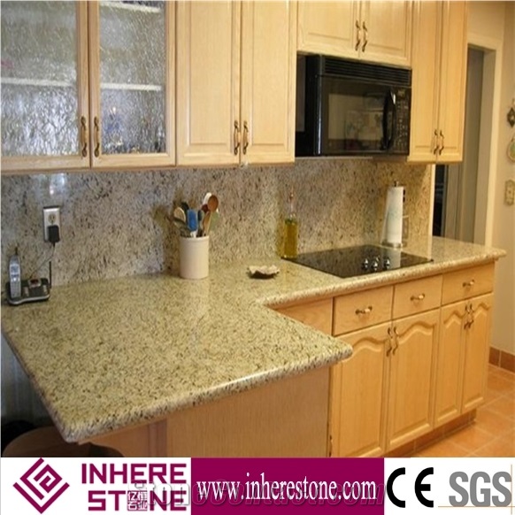 Imported Yellow Granite, Giallo Ornamental Granite Countertop,Bar Top, Giallo Ornamental Beige Granite Countertop