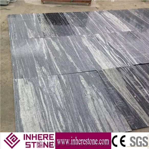 Landscape Stone Grey Granite Slabs & Tiles, Nero Santiago Granite, China Grey Granite