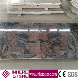 Red Grain Multicolor Granite Wall Covering, China Multicolor Red Floor Tiles