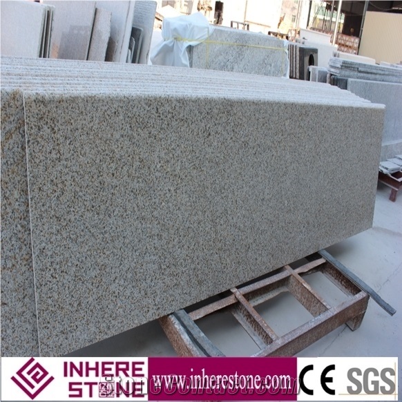 Shandong Yellow Rust Granite,G350,G682 Granite,Desert Gold Polished Granite Tiles,Giallo Fantasia Floor Covering