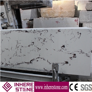 White Artificial Quartz Stone,Artificial Stone Slabs, Carrara White Veined Quartz Stone
