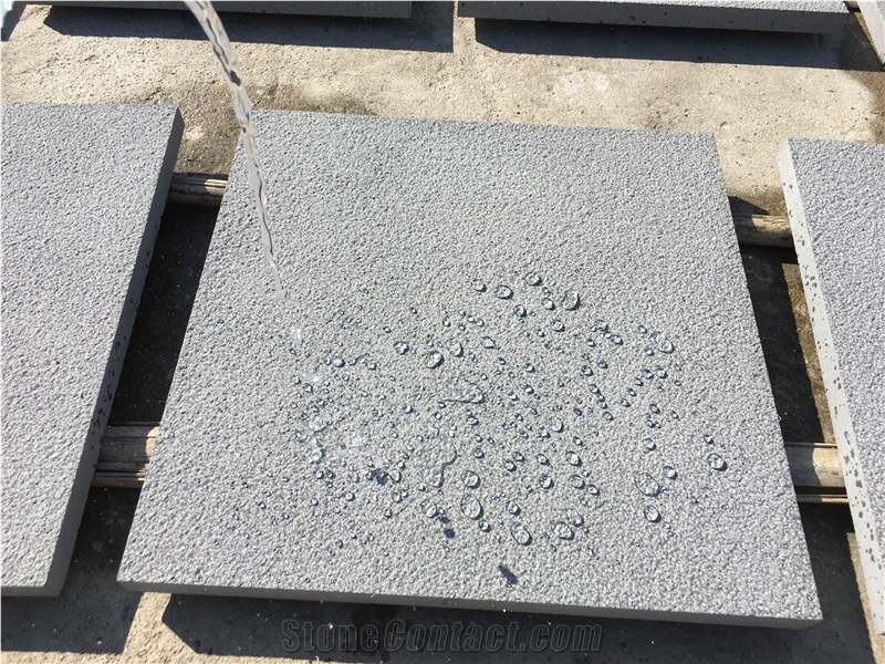Bushhammered Grey Basalt / Hainan Grey Basalt Tile & Slab for Walling ,Cladding and Flooring