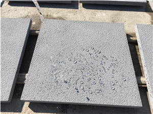 Bushhammered Grey Basalt / Hainan Grey Basalt Tile & Slab for Walling ,Cladding and Flooring