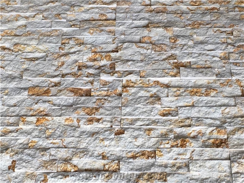 Sunny Yellow Marble Stacked Stone Cultured Stone