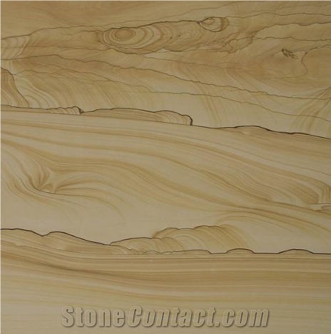 Scenery Sandstone Walling & Floor Covering Slabs & Tiles, China Yellow Sandstone