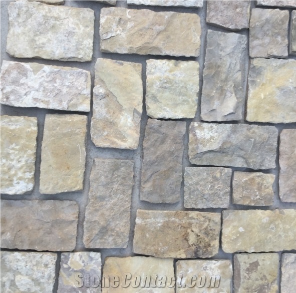Beige Wall Stone for Exposed Wall, Natural Split Wall Stone in Loose Pieces,Beige Limestone Fieldstone
