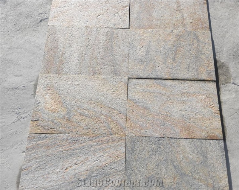 Rusty Quartzite Stone Flamed Tiles, Rusty Quartzite Natural Surface Slab