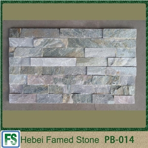 Stacked Stone Veneer,Multicolor Slate Cultured Stone Stacked Stone Veneer,Exposed Brick Stacked Stone for Wall