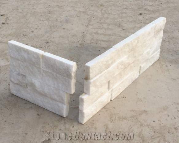 White Stone Veneer , Quartzite White Stone Veneer for Wall Cladding,White Stacked Stone Veneer