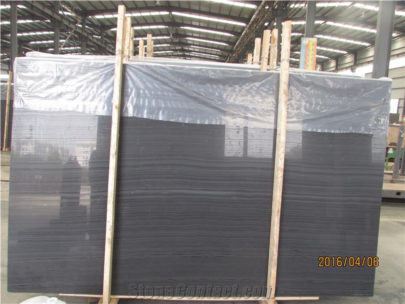 Own Quarry High Quality Black Wooden Vein Marble Slab,Nero Wood Grain Marble Tile Cut to Size