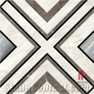 600*600 mm Acid-Resistant Polished Flooring Cross Design Porcelain Marble Ceramic Tile