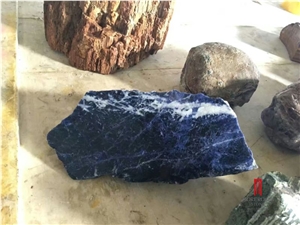 Blue Semiprecious Stone Slab Used in Dubai with Led Light