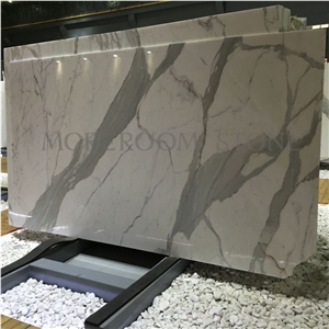 Calacatta Gold White Marble Tile & Slab 2.4*1.8m for Floor Decoration