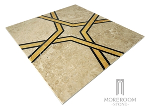 Cappucino Beige Marble Laminated Marble Floor Tiles Water Jet Marble Designs Marble Floor Decor Design Pictures Marble