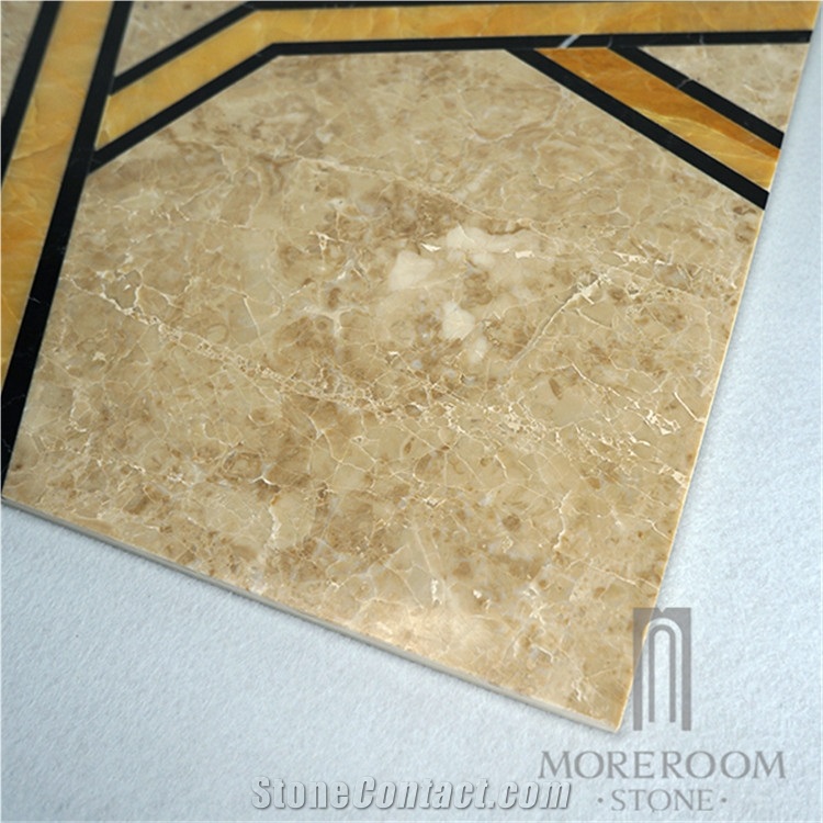 Cappucino Beige Marble Laminated Marble Floor Tiles Water Jet Marble Designs Marble Floor Decor Design Pictures Marble