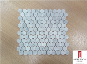 Carrara Bianco 3" Hexagon Marble Mosaic Tile