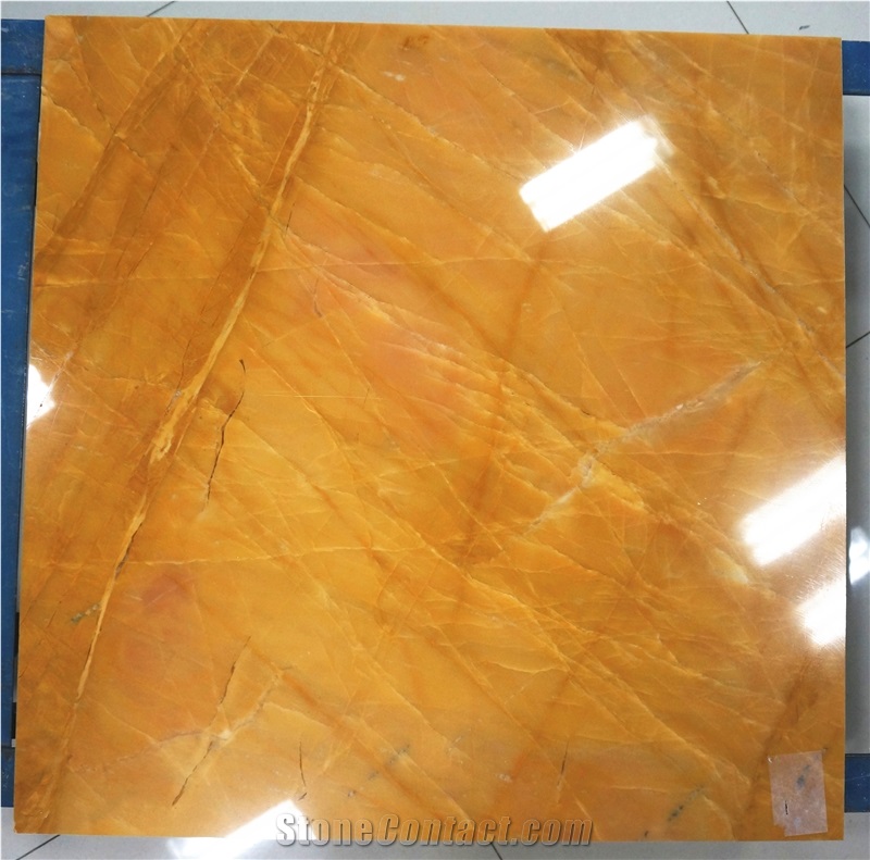 China Huangtian Jade Yellow Jade Stone Onyx Tile & Slab for Background Wall