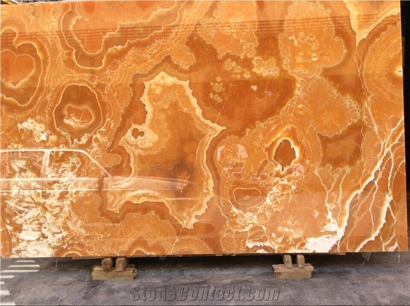 China Huangtian Jade Yellow Jade Stone Onyx Tile & Slab for Background Wall