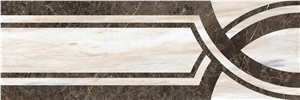 Chinese Marble Border, 150*600mm Stone Border Designs, Water Jet Marble Border Line