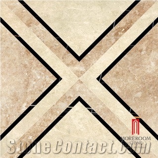 Chinese Modern Artistic High Polished Acid-Resistant and Light Beige Porcelain Marble Tile for Floor Design