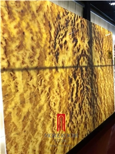 Chinese Translucent Beige Yellow Onyx Tile & Slab for Villa Decoration