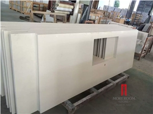 Customized Pure White Quartz Stone Kitchen Countertop Factory Price