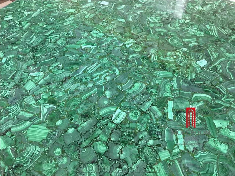 Green Malachite Semi-Precious Stone Slab Gemstone