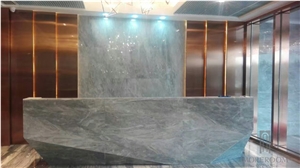 High Polished Grey Marble Customize Marble Top Office Desk Yunfu Price
