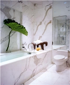 Italy Sovicille Calacatta Gold Marble Slab Italy White Marble with Gold Vein