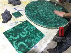 Malachite Gemstone Design, Green Semi Precious Countertop / Table Top