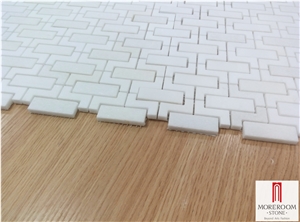 Marble Mosaic Pattern Tiles White Tumbled Bricks